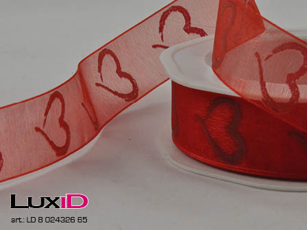 Abstract heart we 65 rood 25mm x 20m